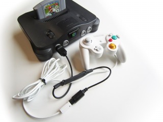 Manette Pad Joystick Style Nintendo 64 N64 avec câble USB intégré